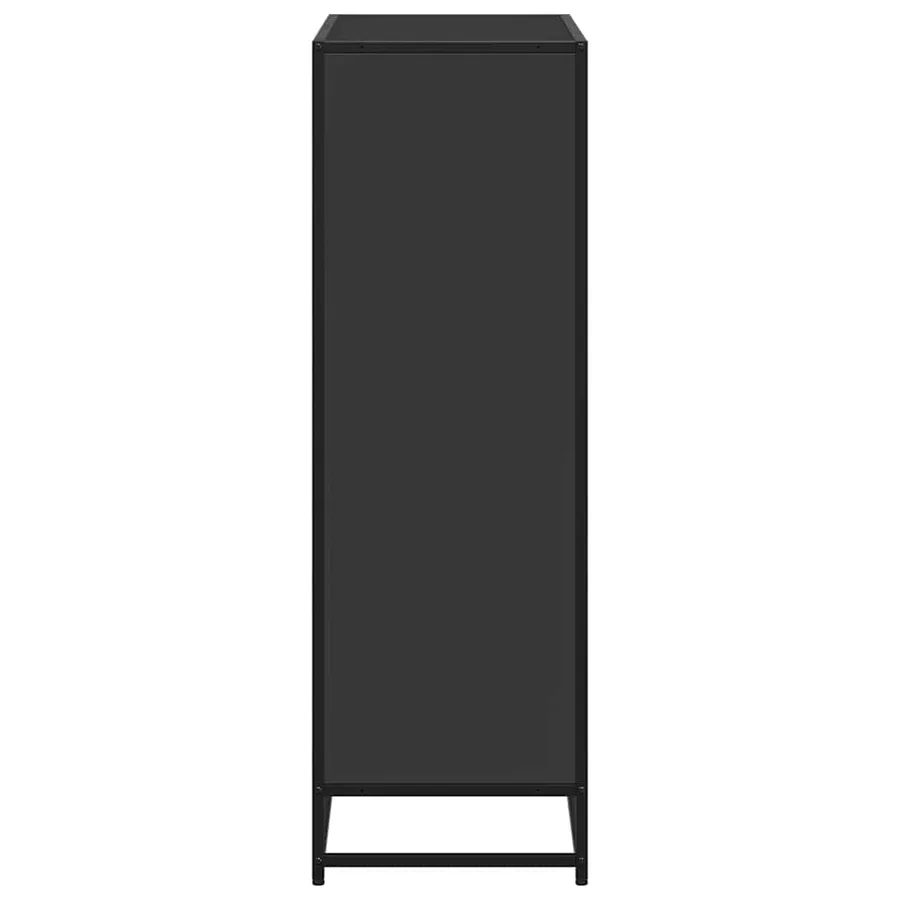 Bibliothèque noir 80,5x35x107,5 cm bois d'ingénierie - 5