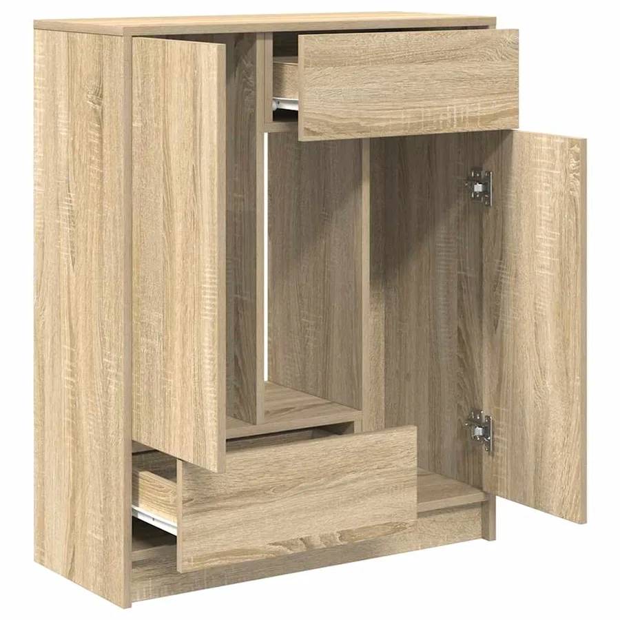 Buffet avec tiroirs et portes chêne sonoma 73x31x90 cm - 5