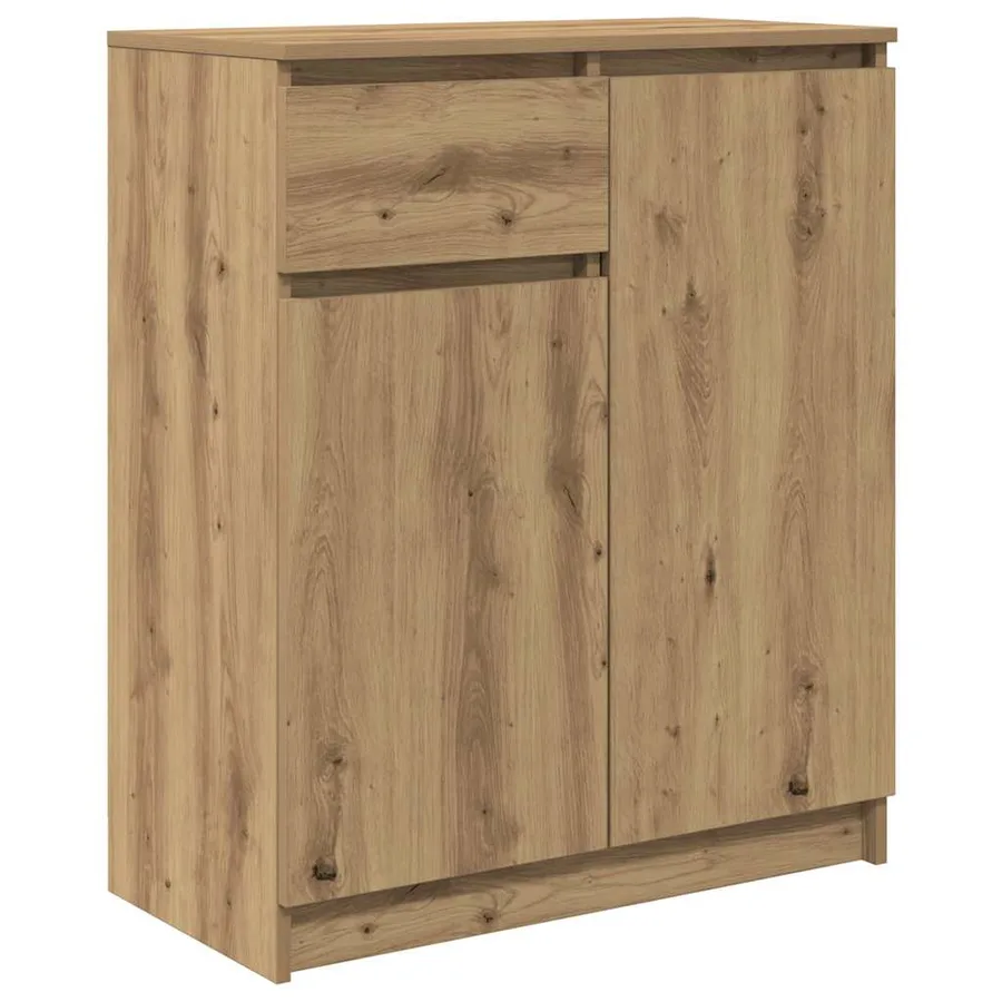 Buffet avec tiroir chêne artisanal 71x35x84 cm bois ingénierie - 2