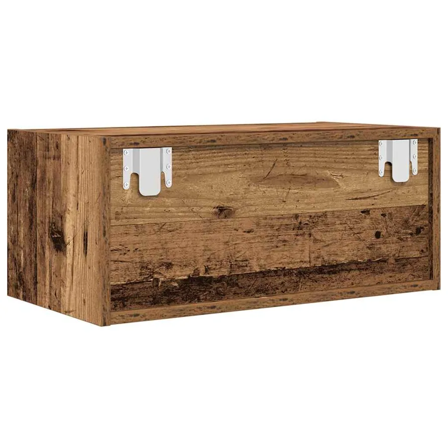 Meuble TV vieux bois 60x31x25,5 cm bois d'ingénierie - 8
