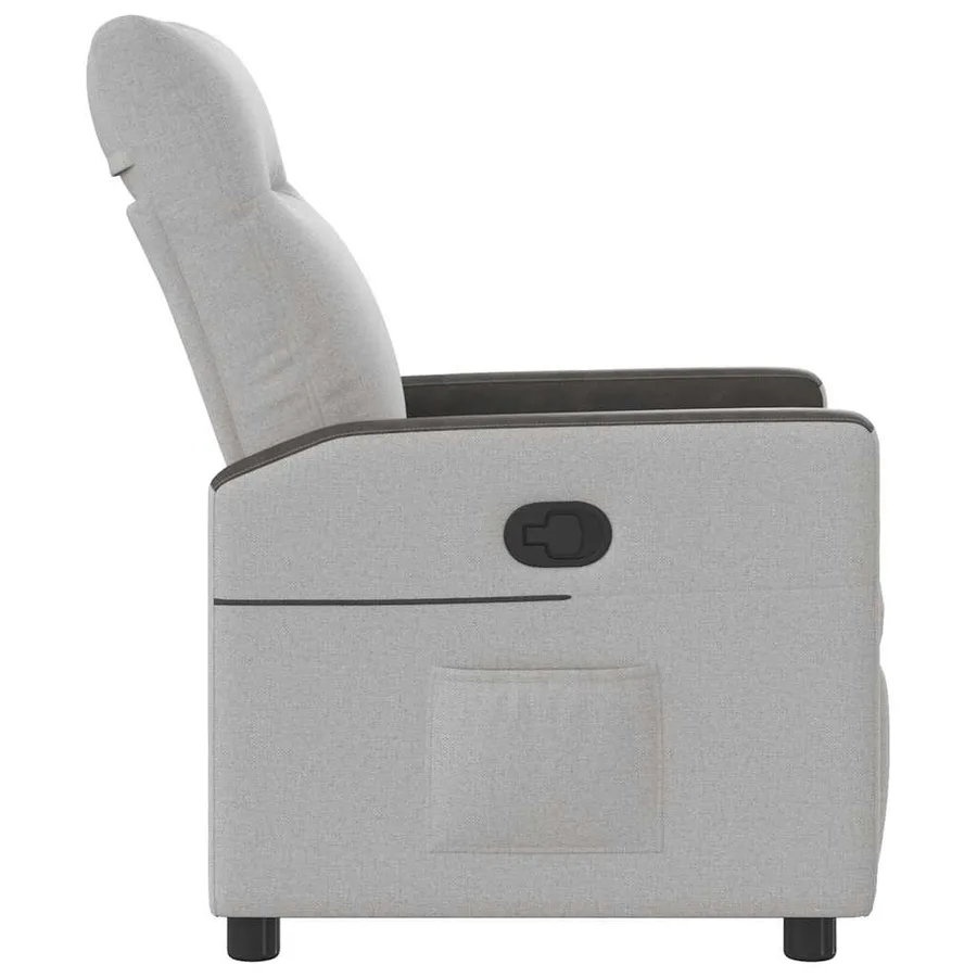 Fauteuil inclinable gris nuage tissu - 4