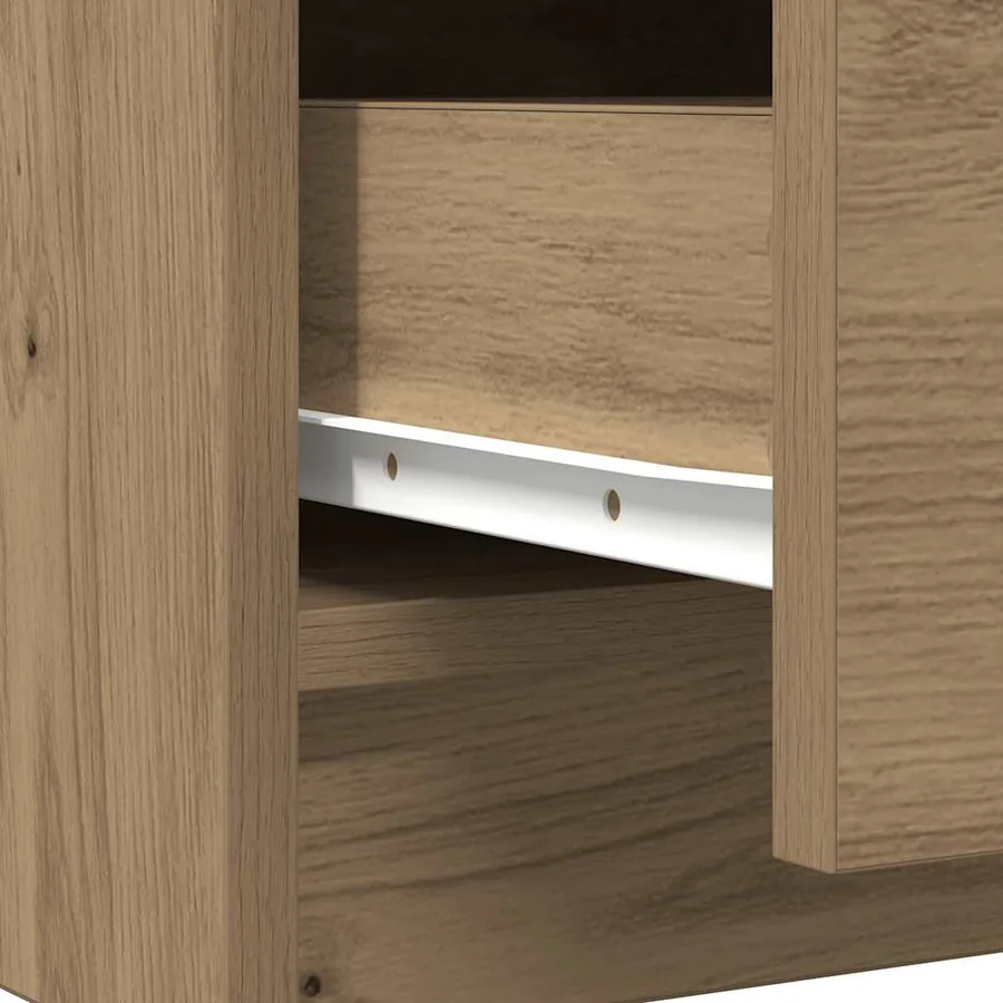 Buffet avec tiroirs chêne artisanal 71x35x84 cm bois ingénierie - 12