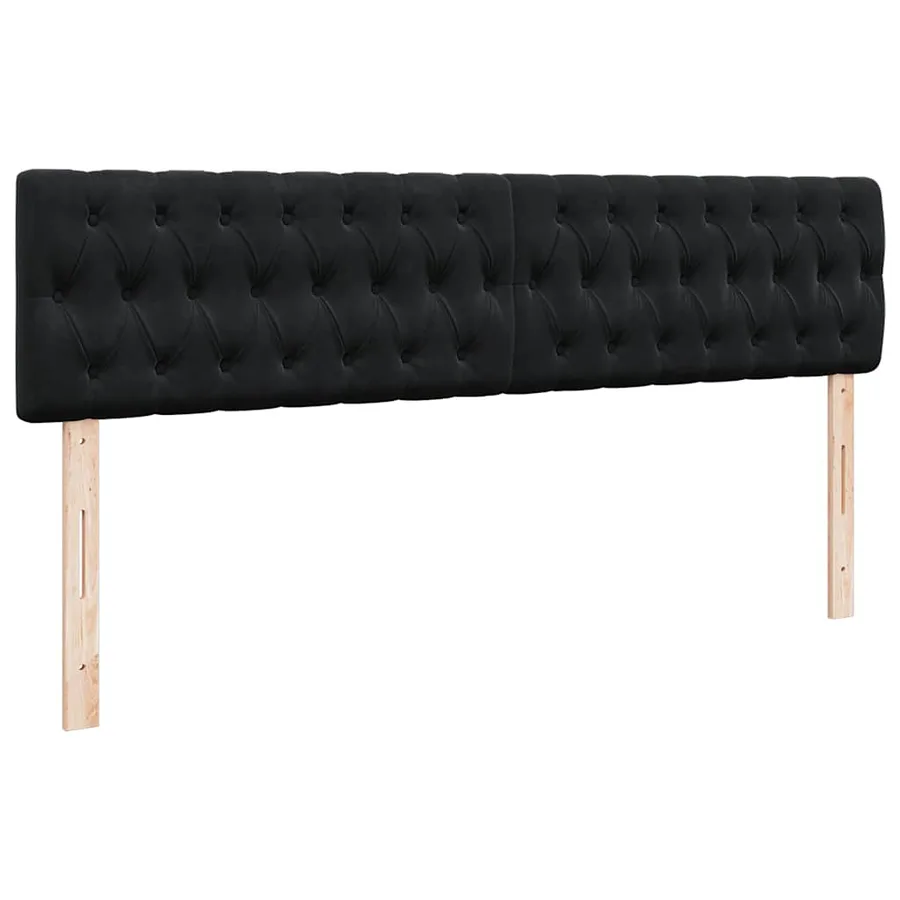Cadre de lit ottoman avec matelas noir 200x200cm velours - 8