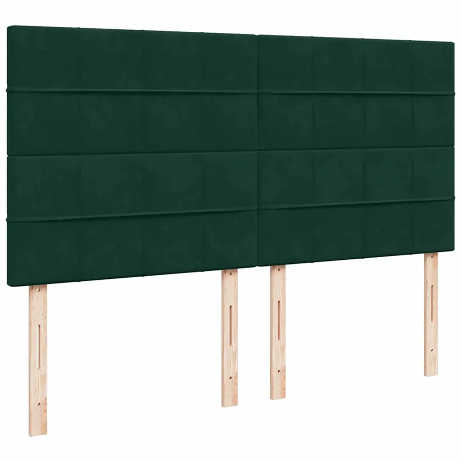 Cadre de lit ottoman avec matelas vert foncé 200x200 cm velours - 13