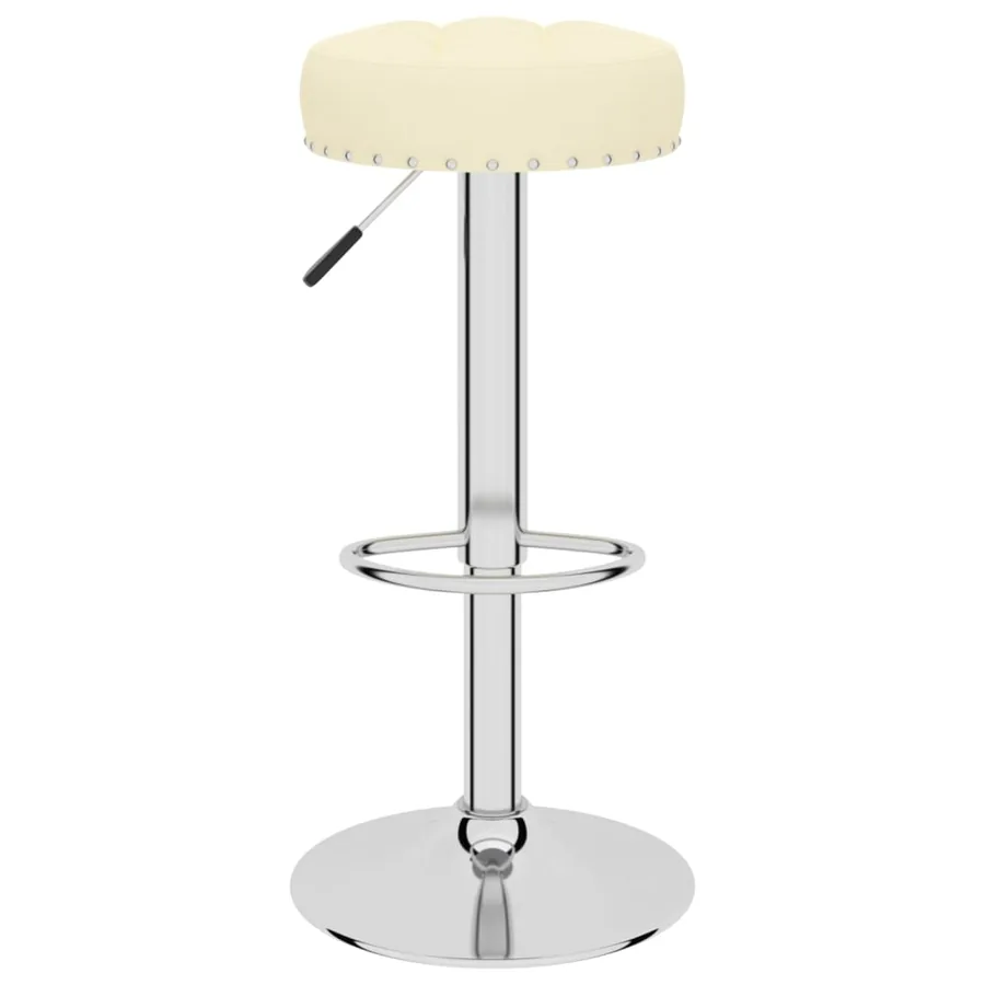 Tabourets de bar lot de 2 crème tissu - 3