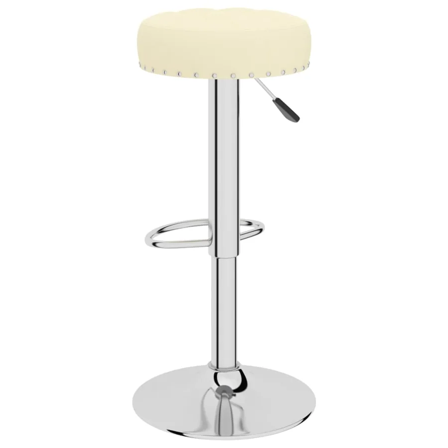 Tabourets de bar lot de 2 crème tissu - 5