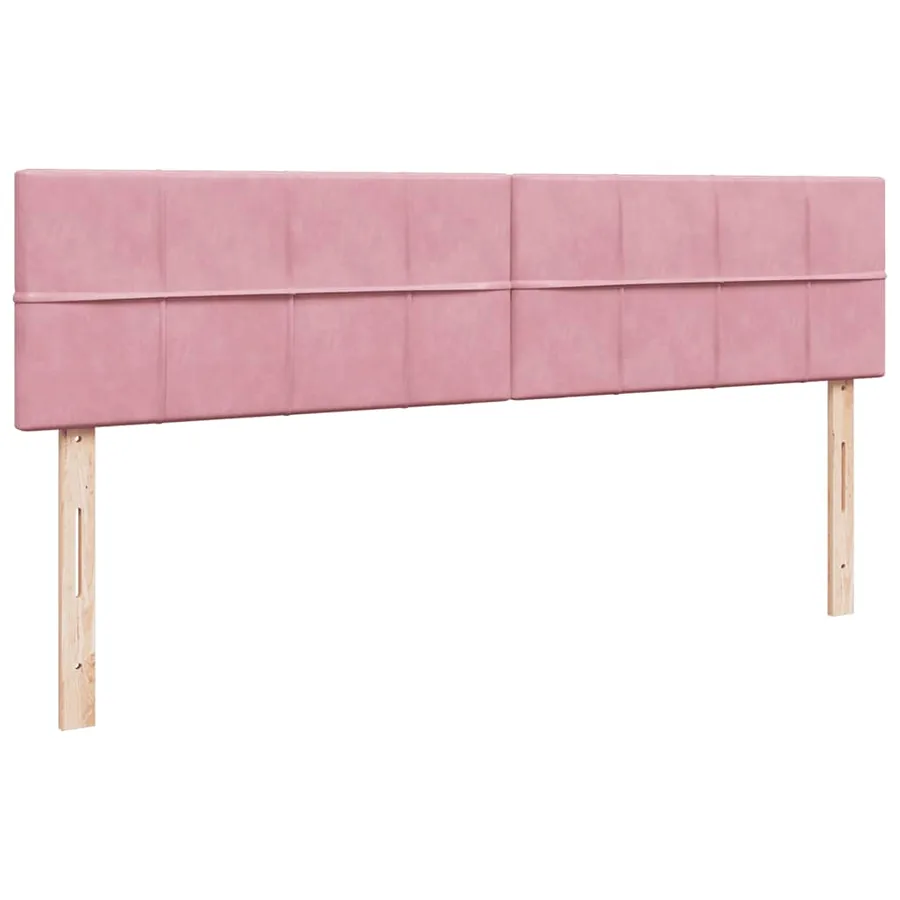 Cadre de lit ottoman avec matelas rose 200x200 cm velours - 8
