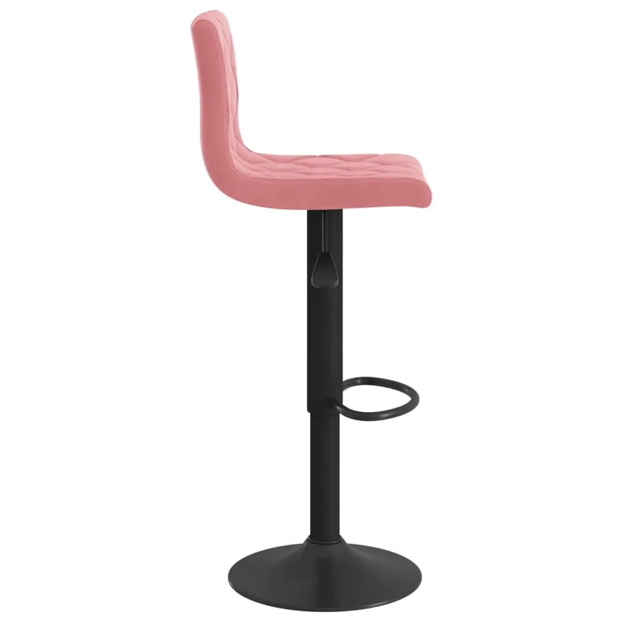 Tabourets de bar lot de 2 rose velours - 5