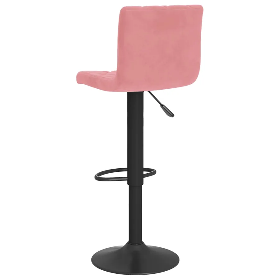 Tabourets de bar lot de 2 rose velours - 6