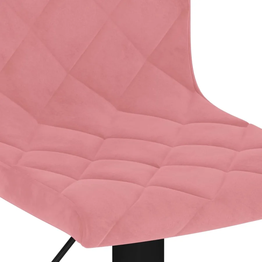 Tabourets de bar lot de 2 rose velours - 8