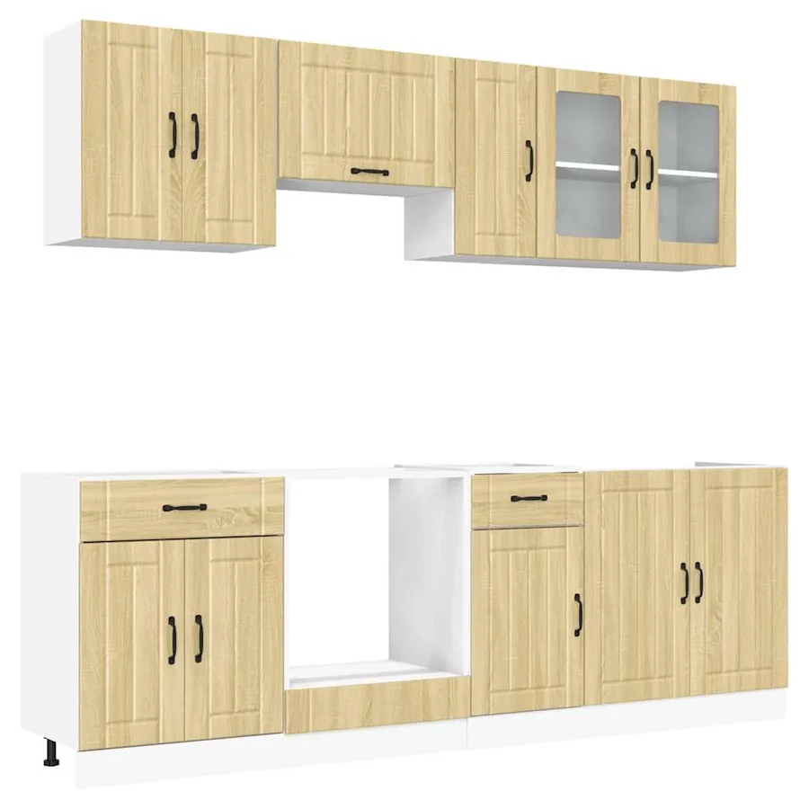 Ensemble de 8 meubles de cuisine "Lucca" en chêne Sonoma - 2