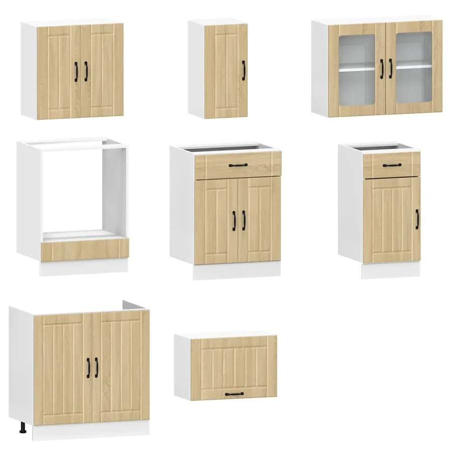 Ensemble de 8 meubles de cuisine "Lucca" en chêne Sonoma - 4