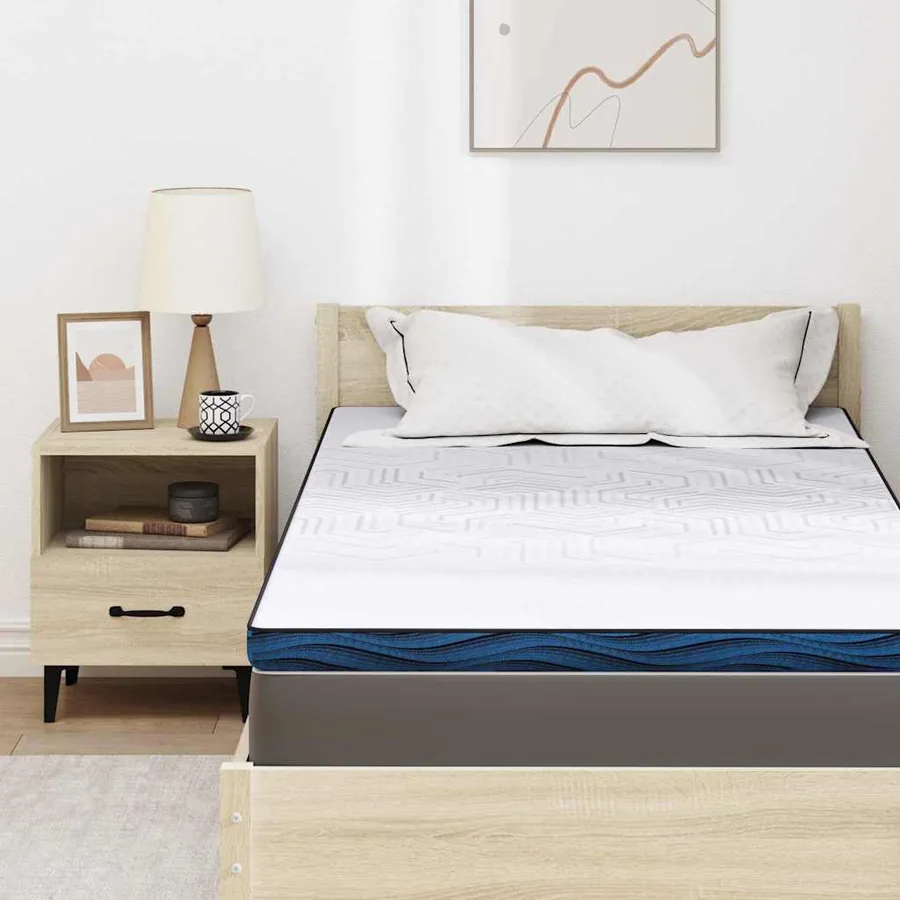 Surmatelas Blanc 90 x 190 cm Tissu jacquard - 7