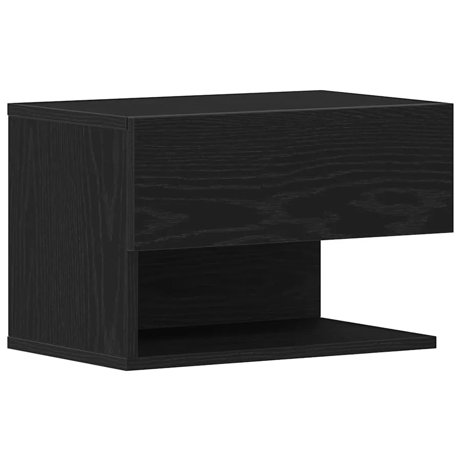 Cabinet de chevet Chêne noir 46 x 30 x 30 cm Bois d'ingénierie - 2