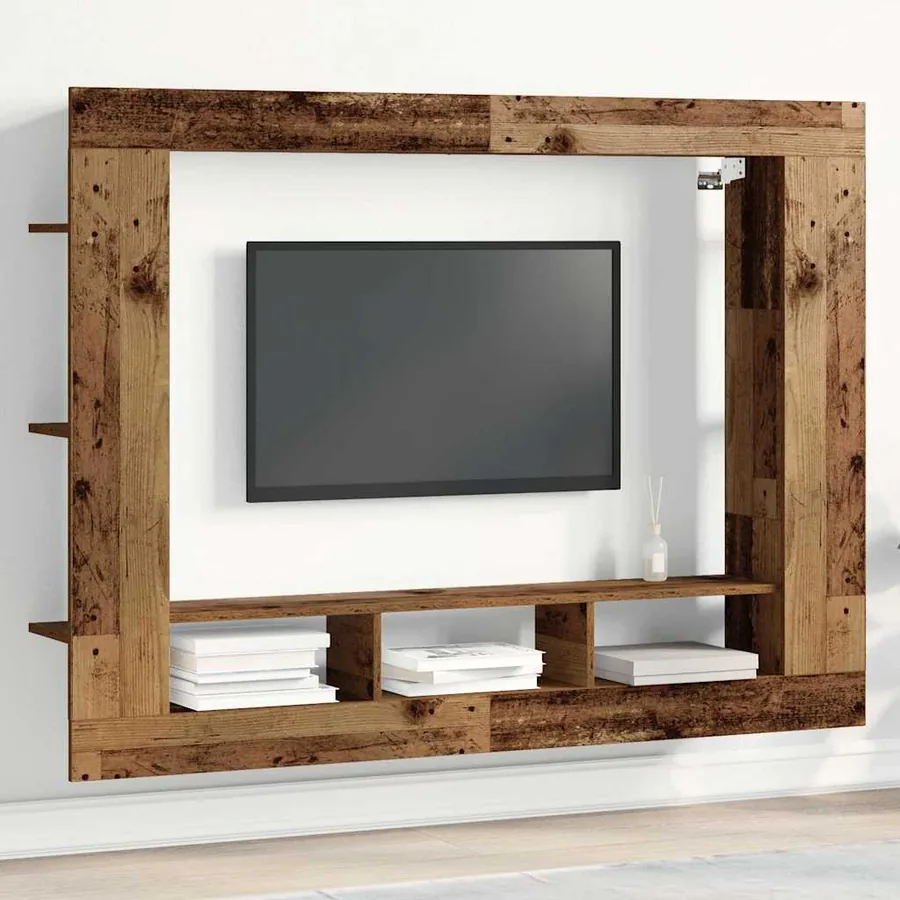 Meuble TV Bois ancien 152 x 22 x 113 cm Bois d'ingénierie