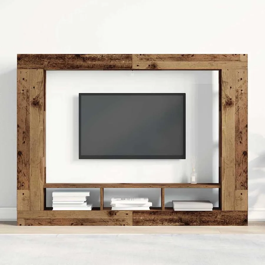 Meuble TV Bois ancien 152 x 22 x 113 cm Bois d'ingénierie - 4