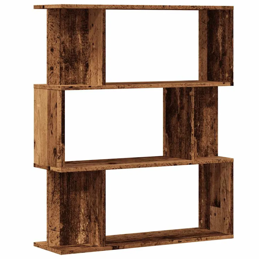 Bibliothèque vieux bois 80x24x96 cm bois d'ingénierie - 2