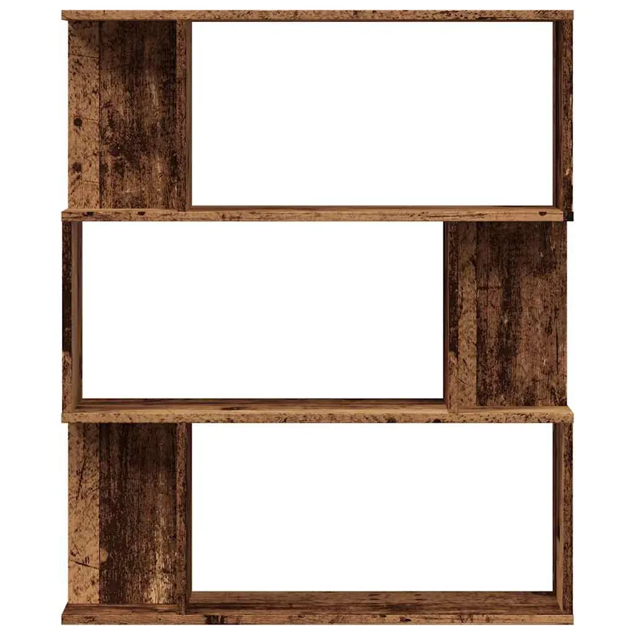 Bibliothèque vieux bois 80x24x96 cm bois d'ingénierie - 4
