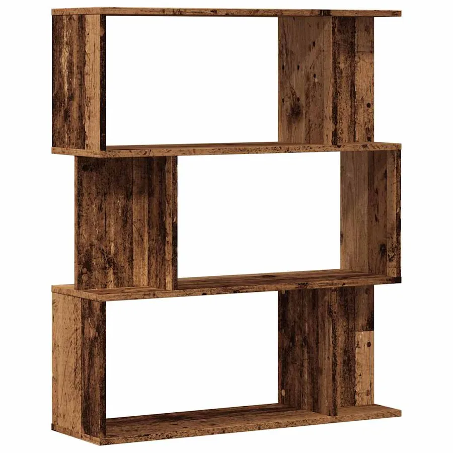 Bibliothèque vieux bois 80x24x96 cm bois d'ingénierie - 6
