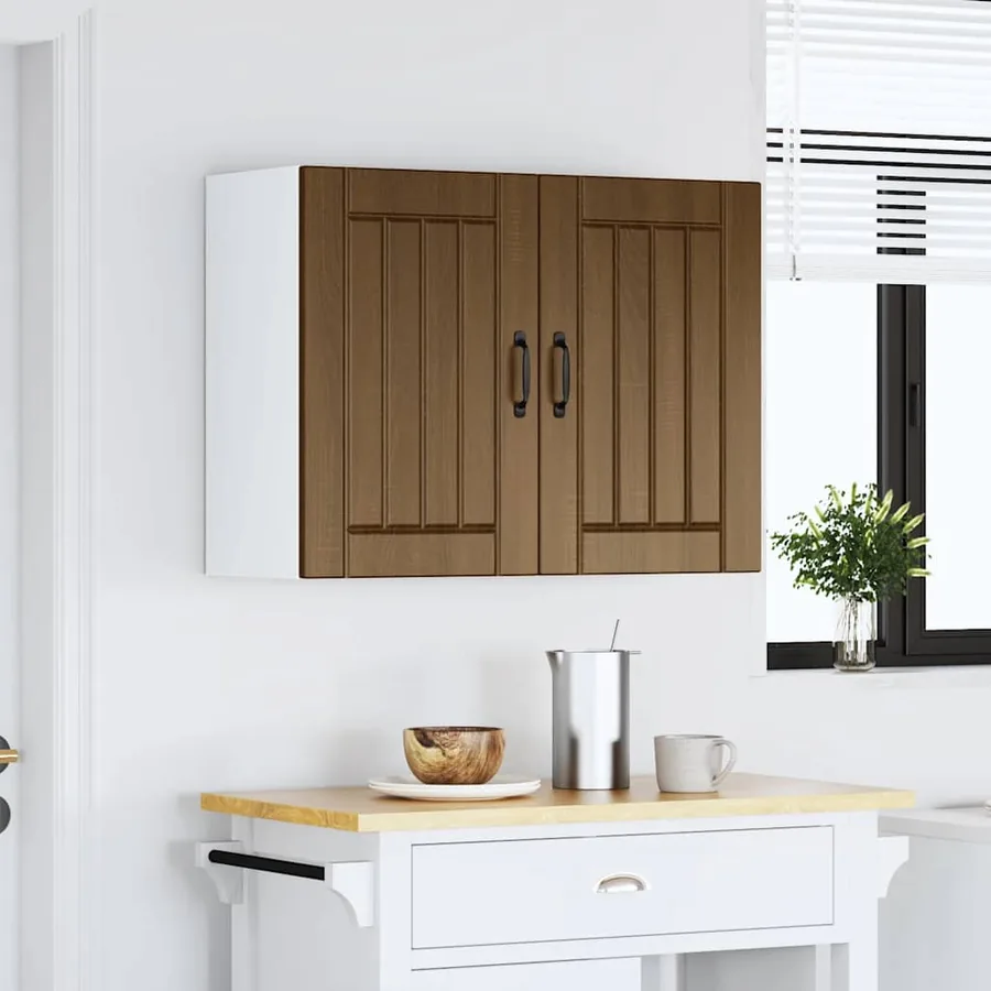 Armoire murale de cuisine Lucca chêne marron bois ingénierie - 2