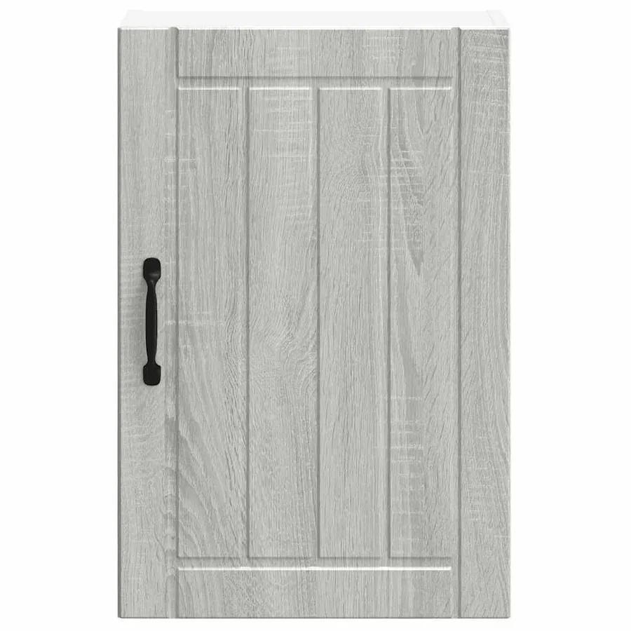 Armoire murale de cuisine Lucca sonoma gris bois ingénierie - 5