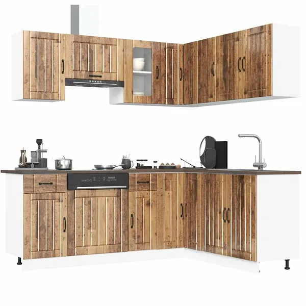 Ensemble d'armoires de cuisine 11 pcs Lucca bois d'ingénierie