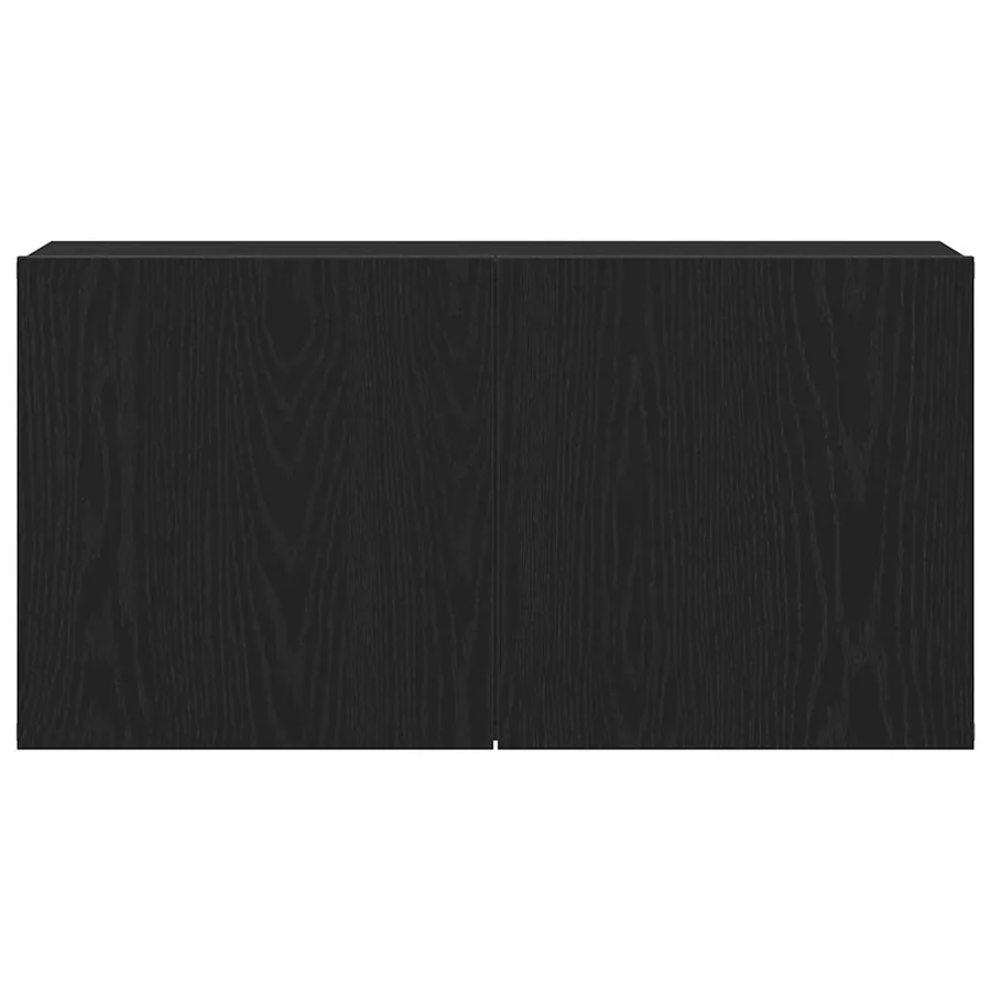 Meuble TV Chêne noir 80x30x41 cm Bois d'ingénierie - 6