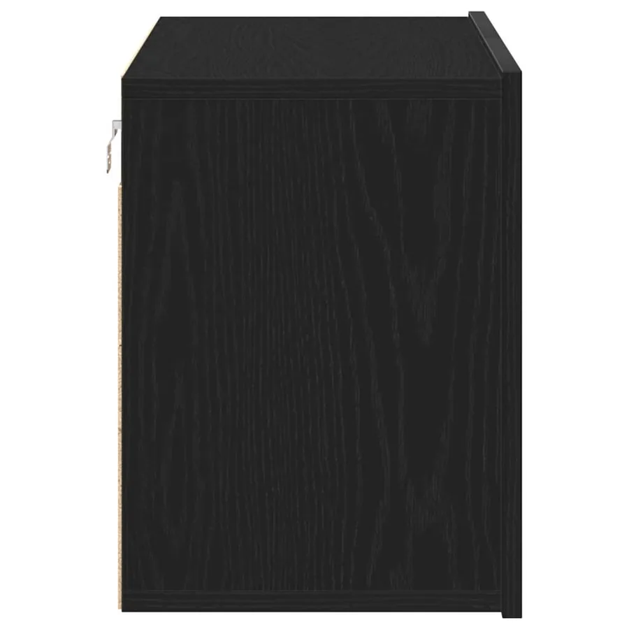 Meuble TV Chêne noir 80x30x41 cm Bois d'ingénierie - 7