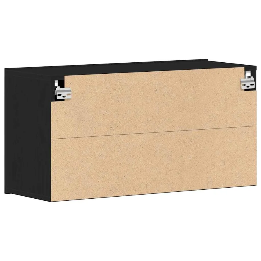 Meuble TV Chêne noir 80x30x41 cm Bois d'ingénierie - 8