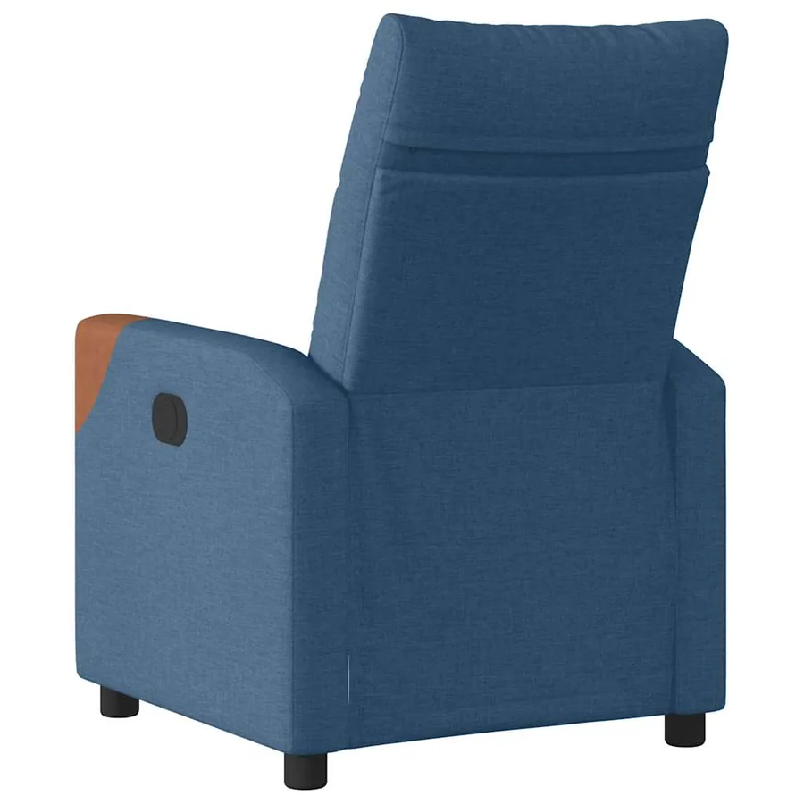 Fauteuil inclinable électrique Bleu Tissu - 7