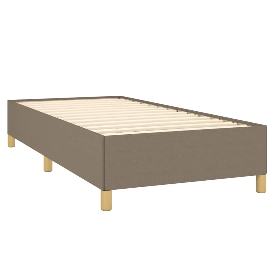 Sommier à lattes de lit avec matelas Taupe 90x200 cm Tissu - 4