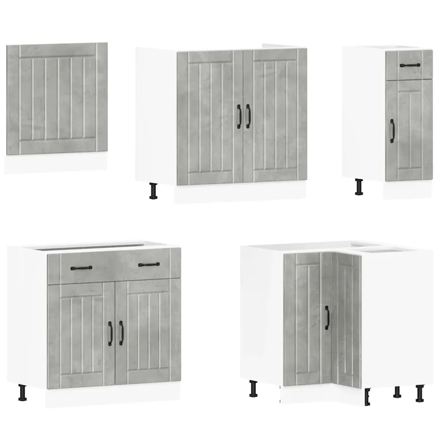Ensemble d'armoires de cuisine 11 pcs Lucca bois d'ingénierie - 4