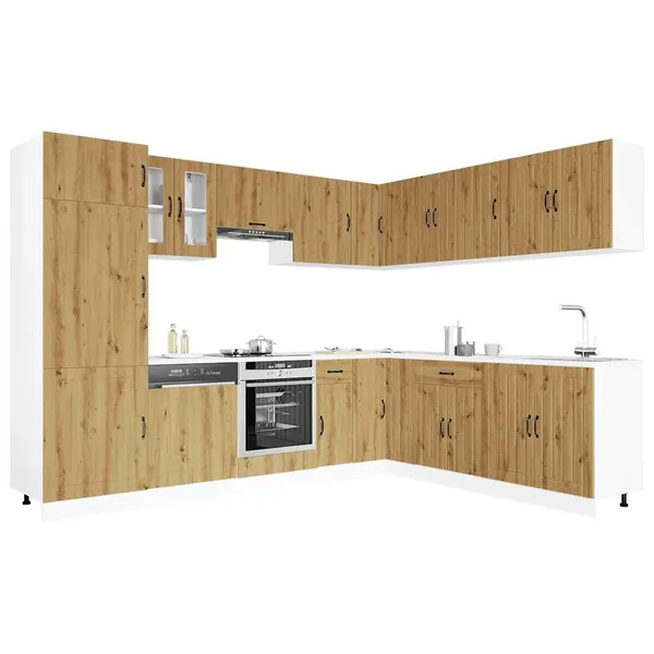 Ensemble d'armoires de cuisine 14 pcs Lucca bois d'ingénierie