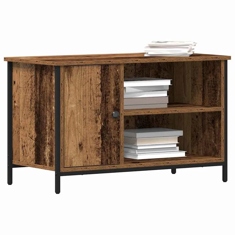 Meuble TV Bois ancien 80 x 40 x 50 cm Bois d'ingénierie - 3