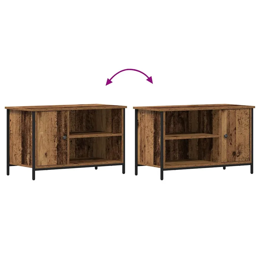 Meuble TV Bois ancien 80 x 40 x 50 cm Bois d'ingénierie - 8