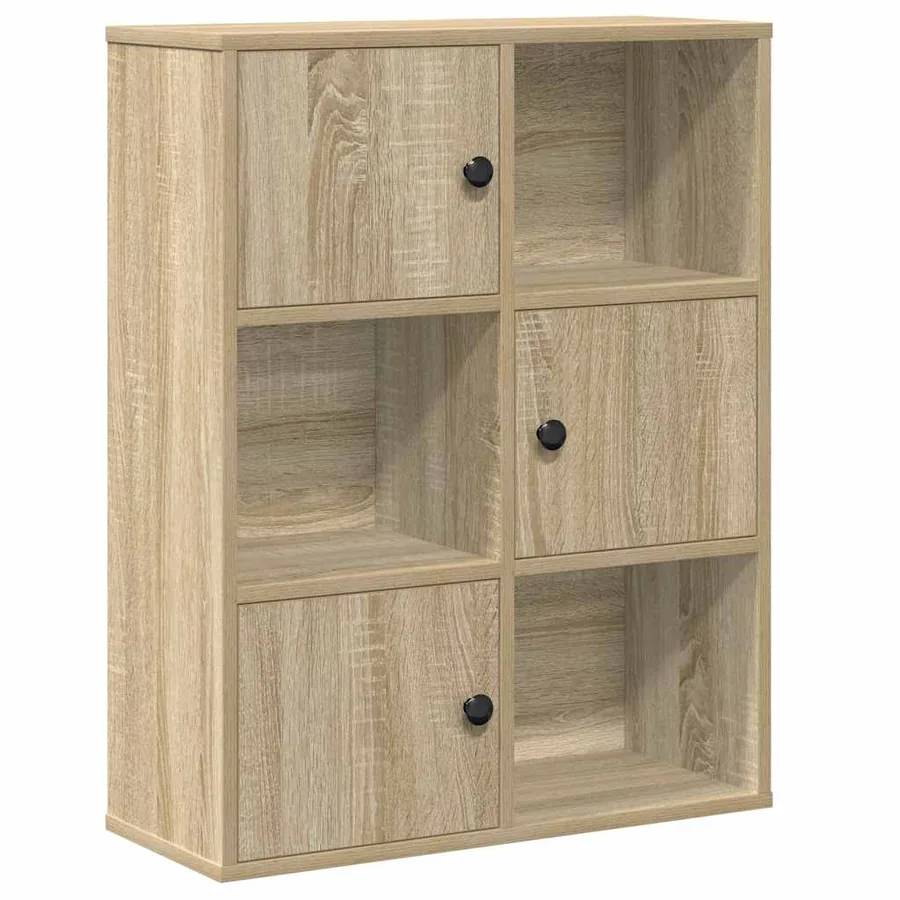 Bibliothèque chêne sonoma 60x24x76,5 cm bois d'ingénierie - 2