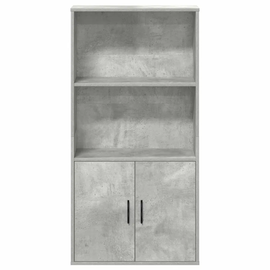 Bibliothèque gris béton 60x24x120 cm bois d'ingénierie - 4