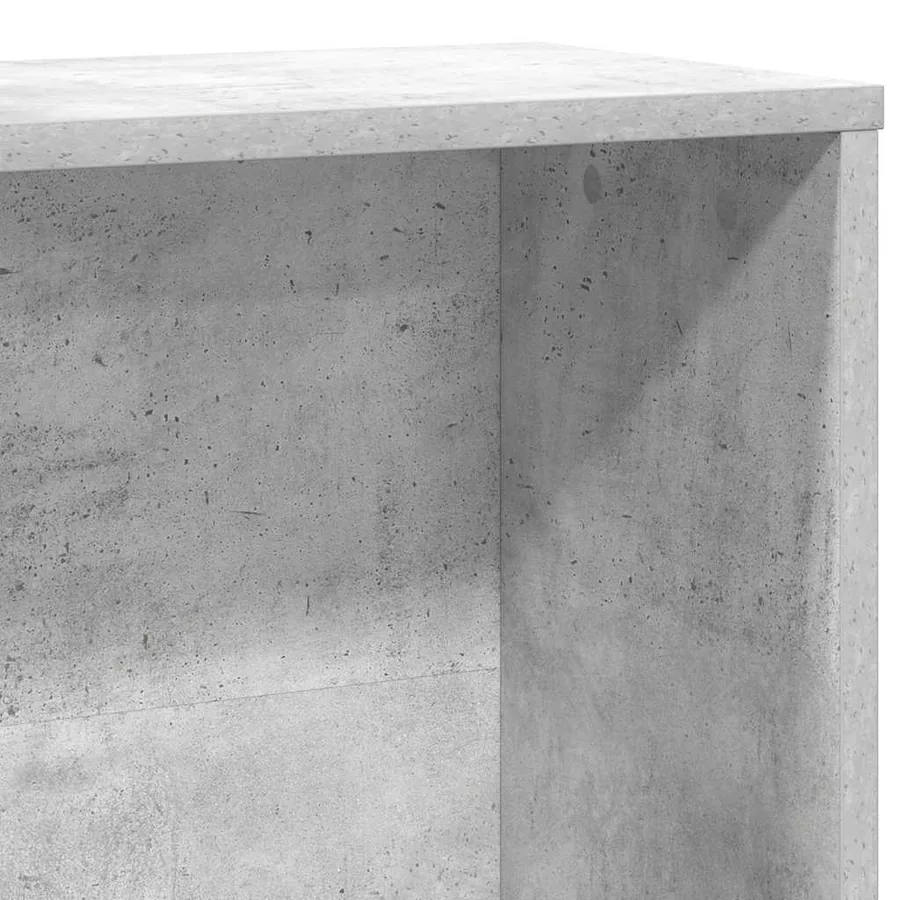 Bibliothèque gris béton 60x24x120 cm bois d'ingénierie - 8