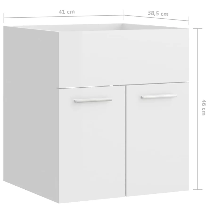 Ensemble de meubles de salle de bain Blanc brillant Aggloméré - 20