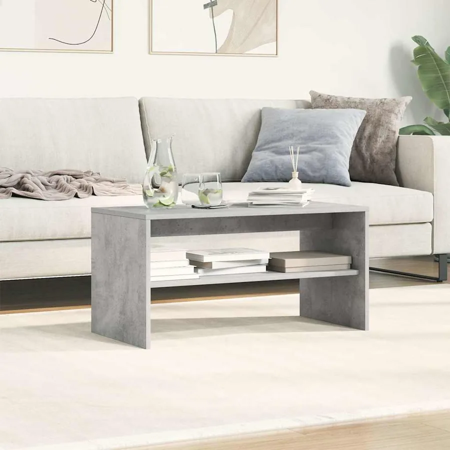 Meuble TV Gris cement 80 x 40 x 40 cm Aggloméré - 4