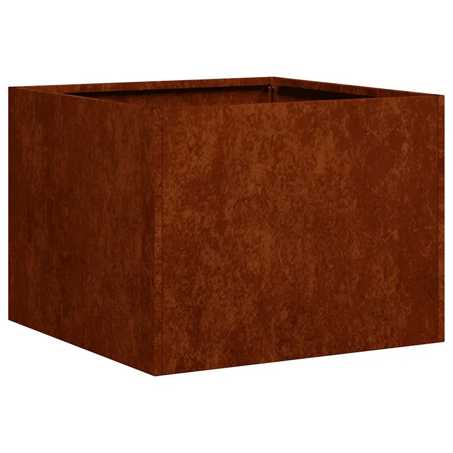 Jardinière rouillé 40x40x30 cm acier inoxydable - 2