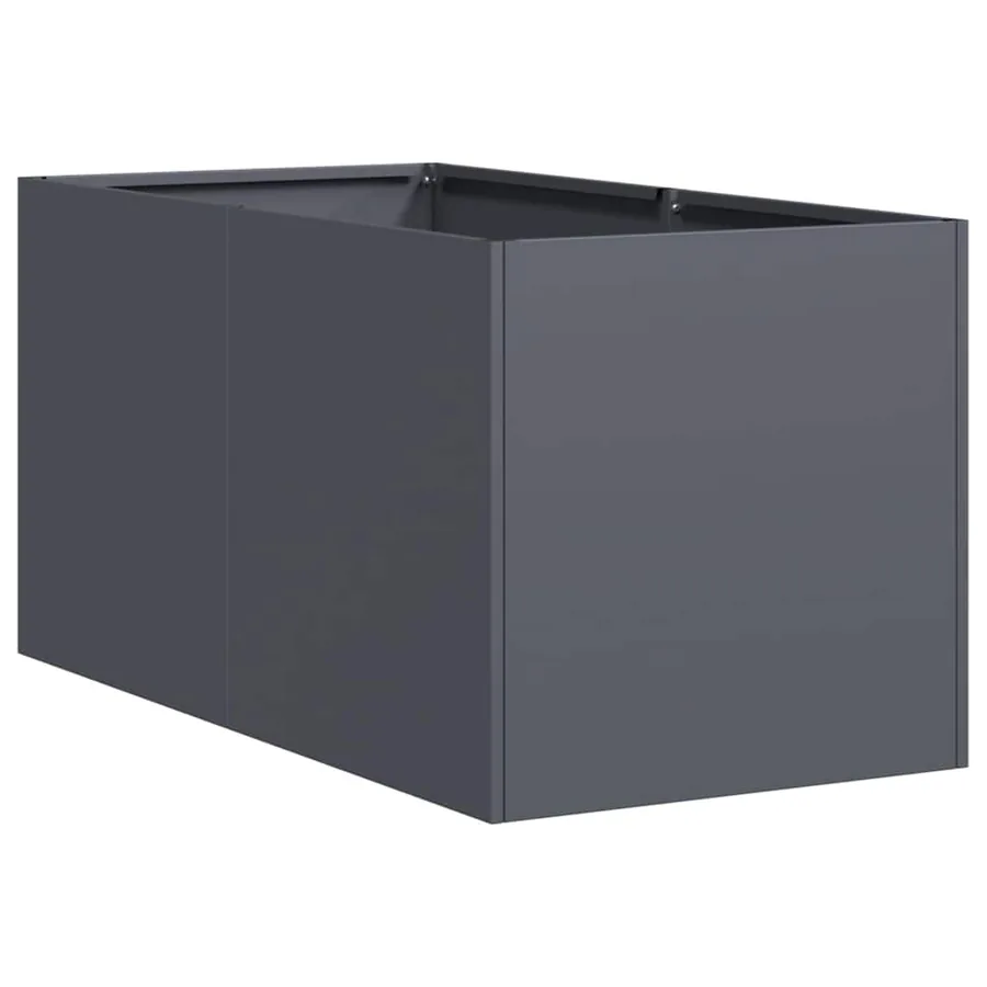 Jardinière anthracite 40x80x40 cm acier laminé à froid - 2