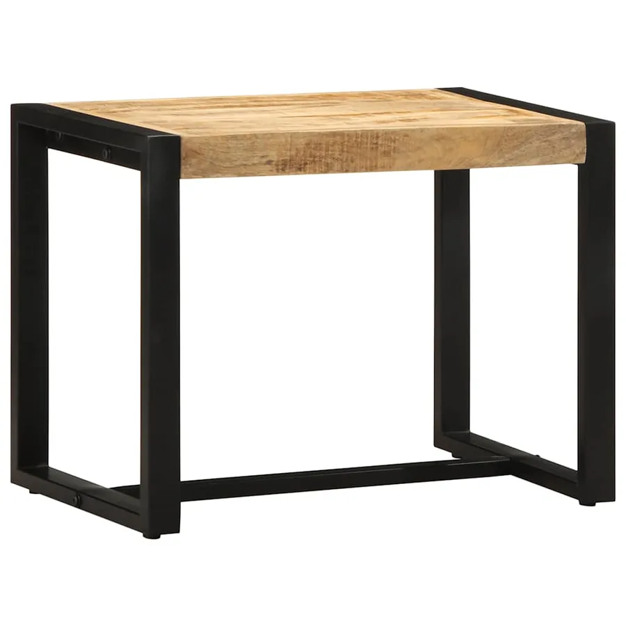 Banc 60x35x45 cm bois massif de manguier - 2