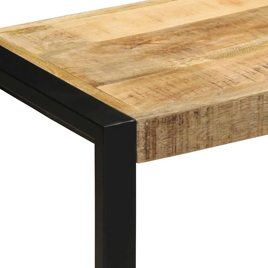 Banc 60x35x45 cm bois massif de manguier - 5