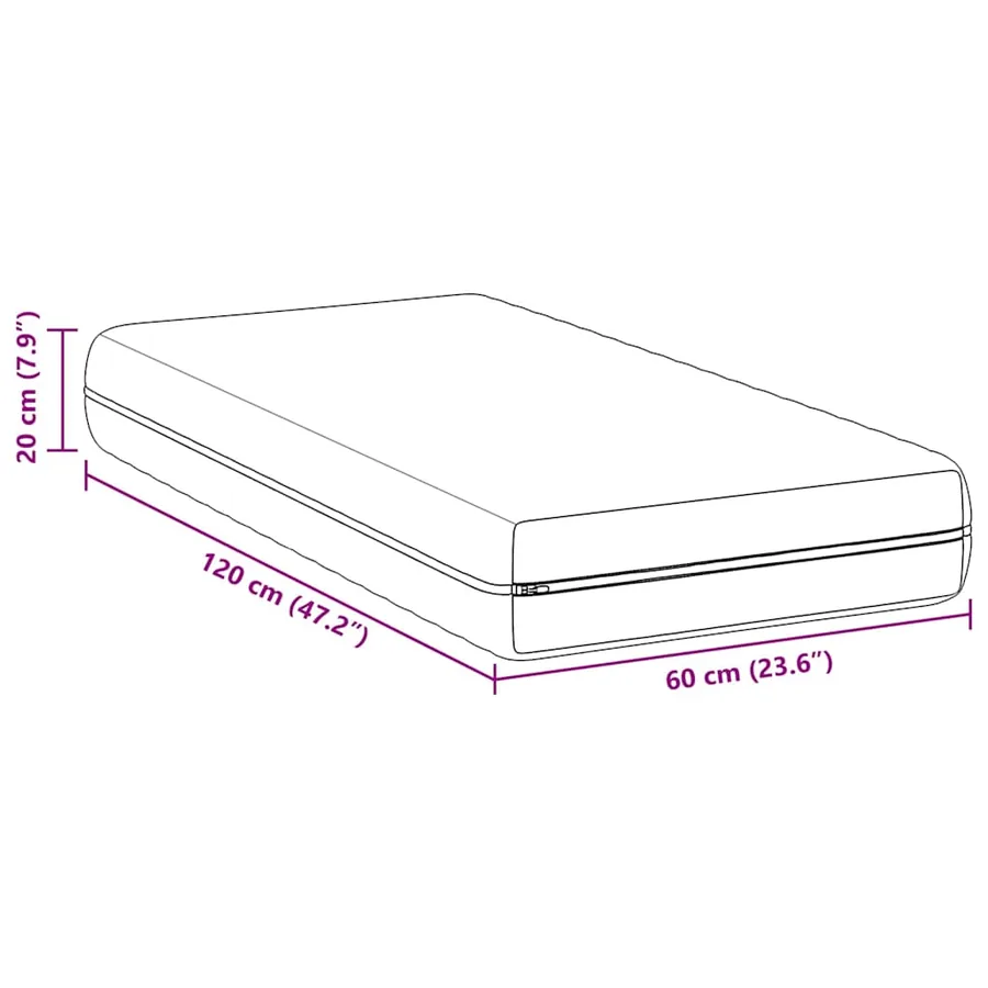 Matelas Blanc 60 x 120 cm Ressort ensaché - 8