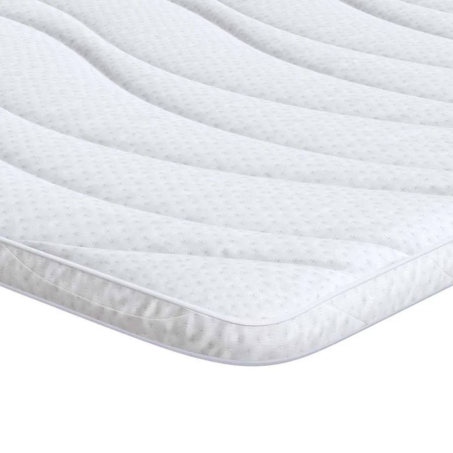 Surmatelas Blanc 100 x 200 cm Tissu en Tricot - 2