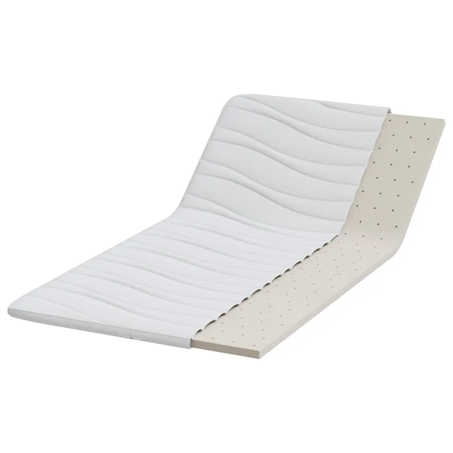 Surmatelas Blanc 100 x 200 cm Tissu en Tricot - 3