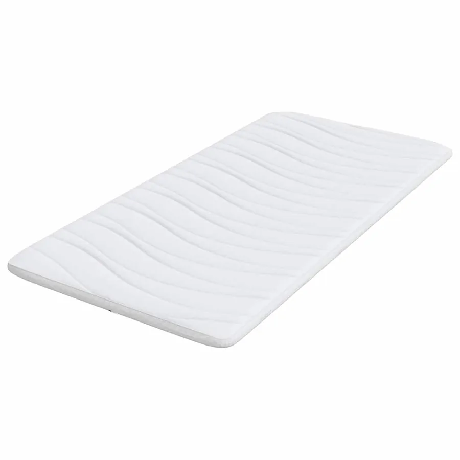 Surmatelas Blanc 100 x 200 cm Tissu en Tricot - 4