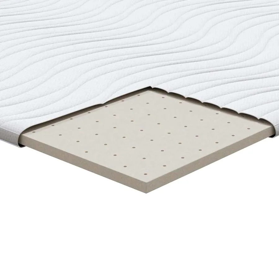 Surmatelas Blanc 100 x 200 cm Tissu en Tricot - 8