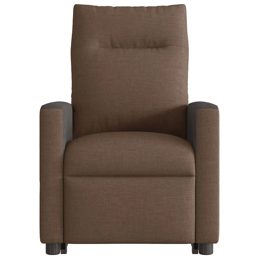 Fauteuil inclinable de massage électrique Marron Tissu - 5